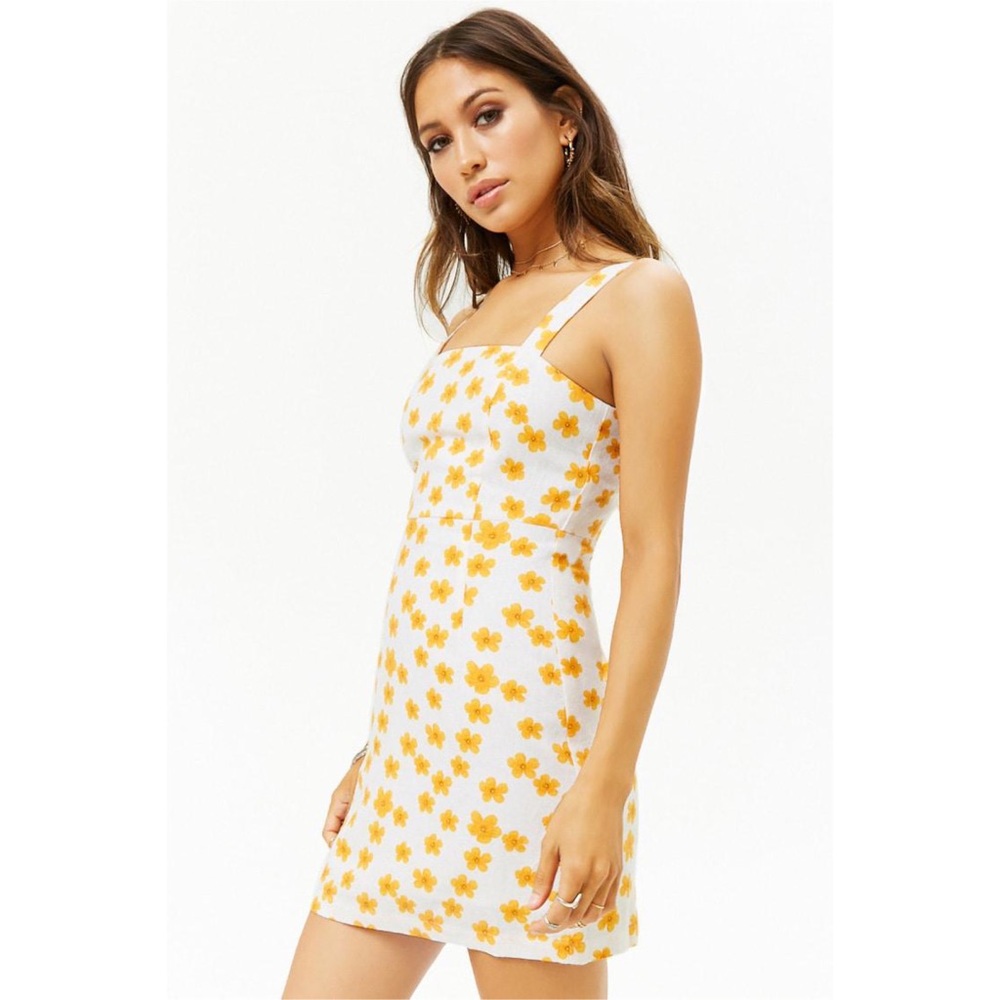 ⭐️ NEW Forever 21 Floral Linen Mini Dress